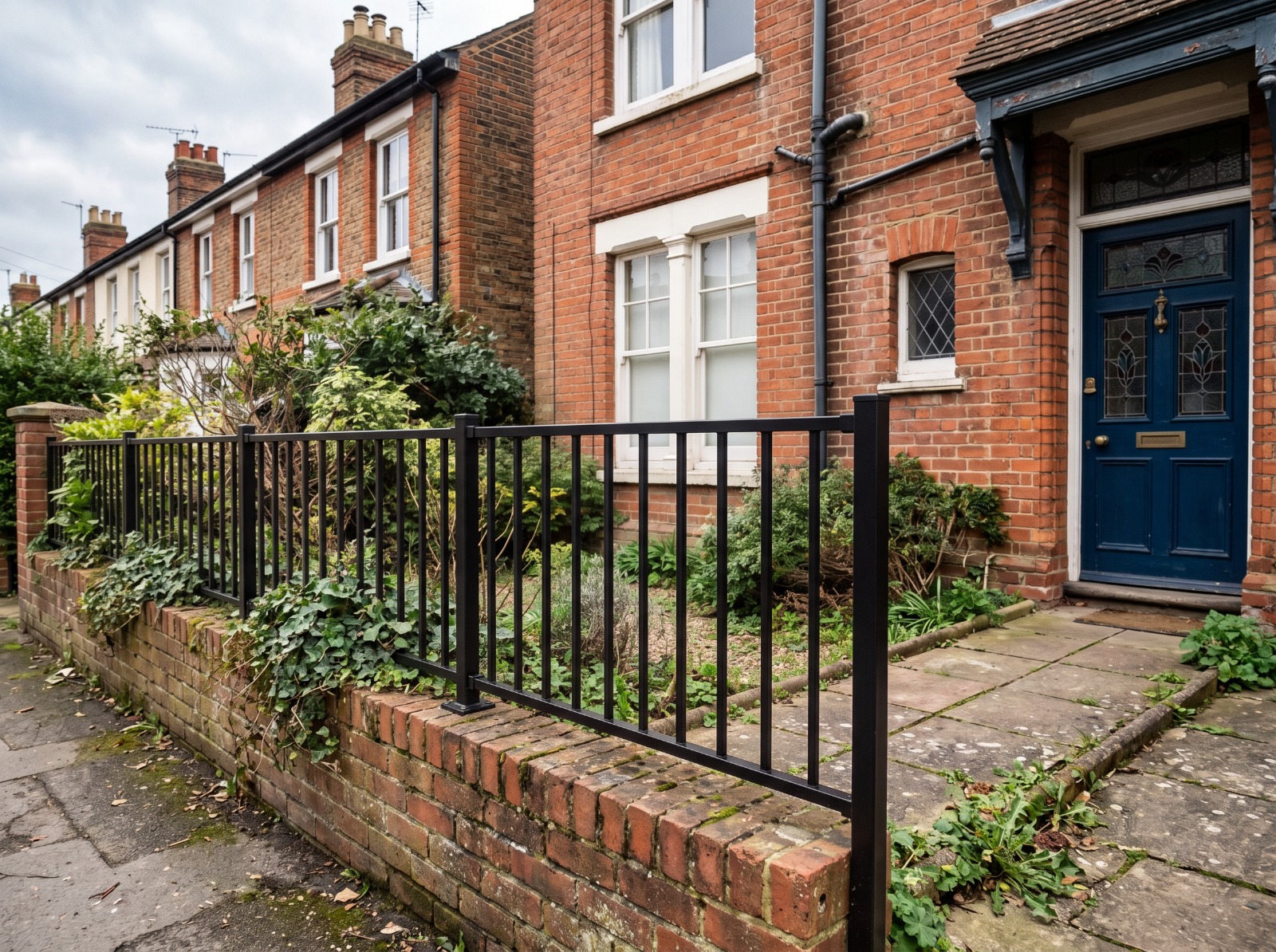 Garden feature with ColourRail railings